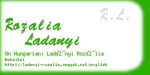 rozalia ladanyi business card